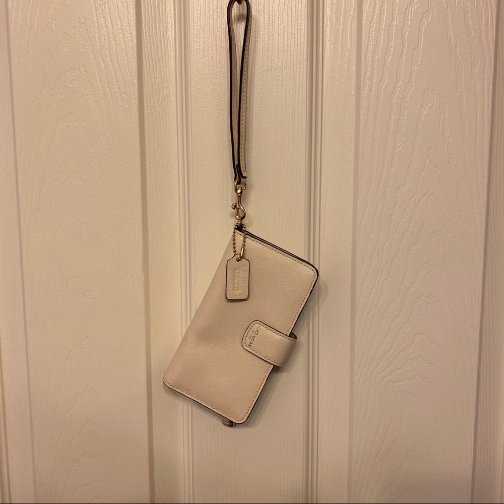 Coach Off-White Phone Wristlet